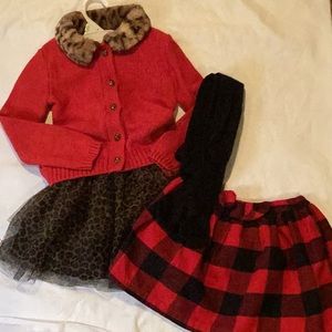 GIRLS 4 P. BUNDLE lot CARTERS,ADRIENNE VITTADINI GIRL+mix match set  SZ.4